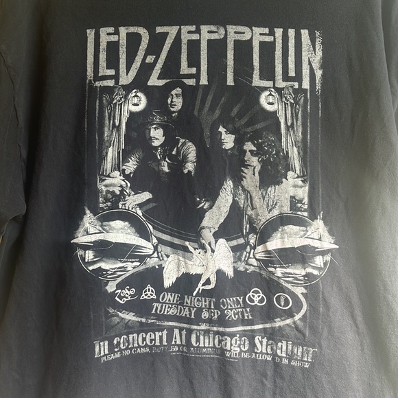 Led Zeppelin Vintage Style Oversized Tshirt-100% Cotton - Picture 2 of 3